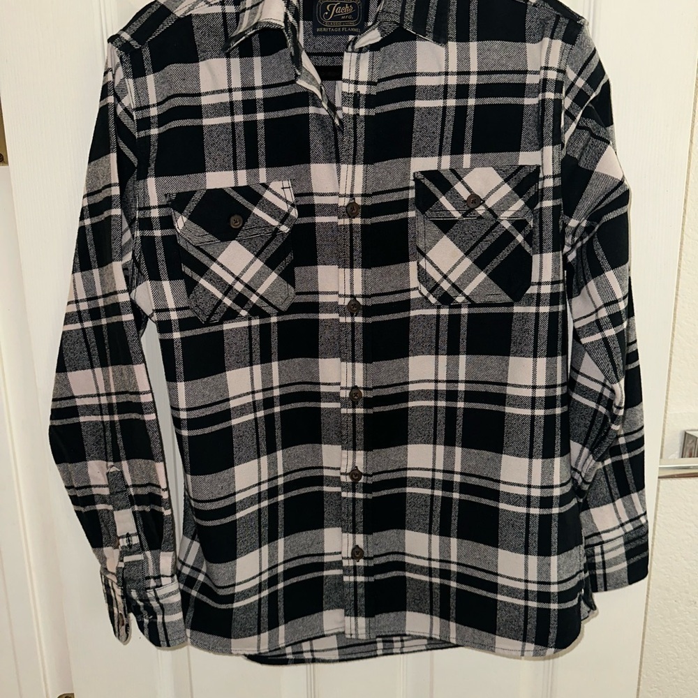 Jachs MFG Heritage Flannel Shirt - Black and White - Large